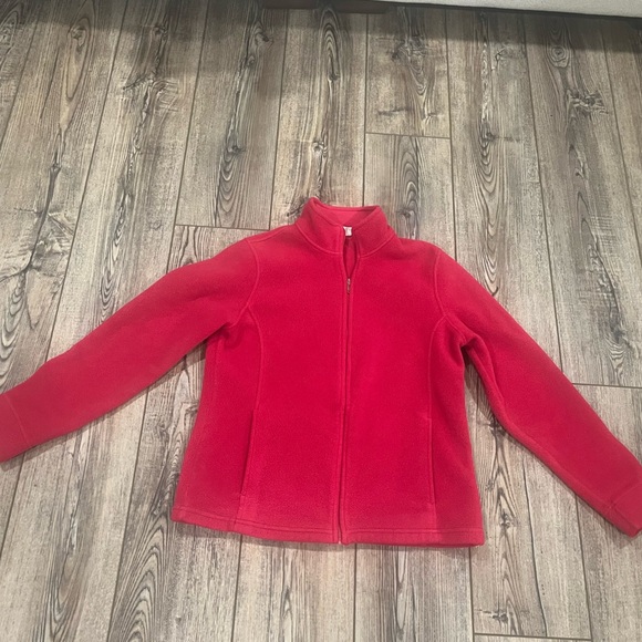 L.L. Bean Women’s Fleece Jacket – Red/Magneta – Size Small Petite (SPET) - Picture 2 of 9